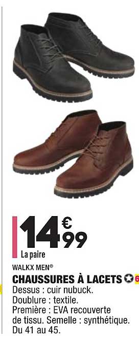 chaussures à lacets walkx men®