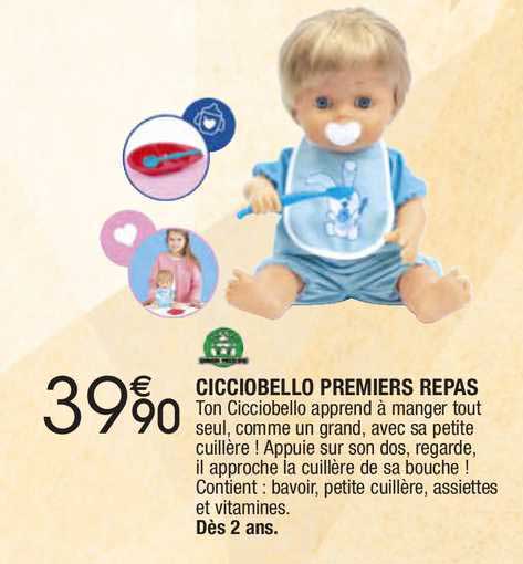 cicciobello premiers repas