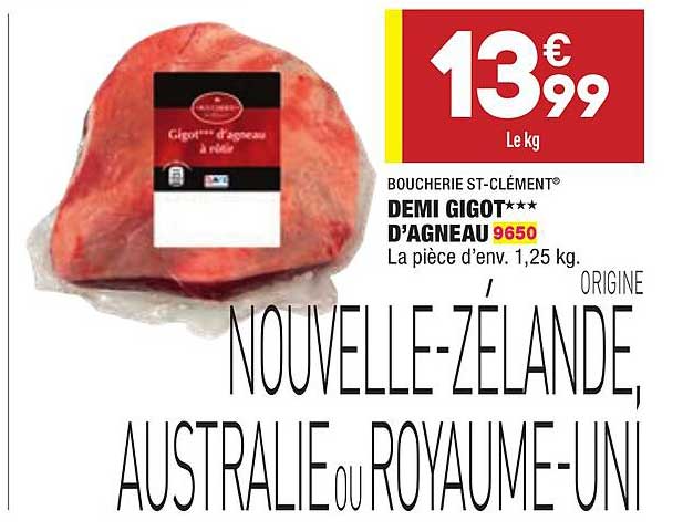 demi gigot d'agneau boucherie st-clément®
