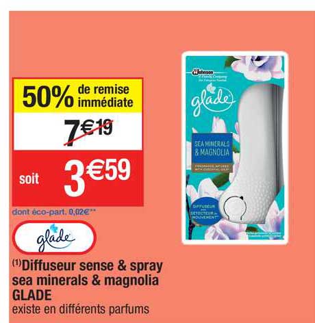 diffuseur sense & spray sea minerals & magnolia glade