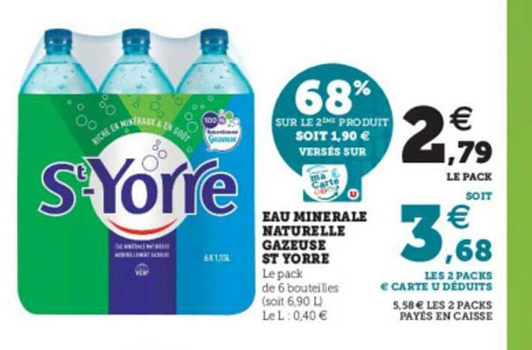 Eau Minérale Naturelle Gazeuse St Yorre