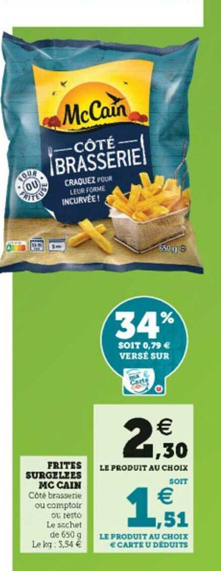 frites surgelées mc cain