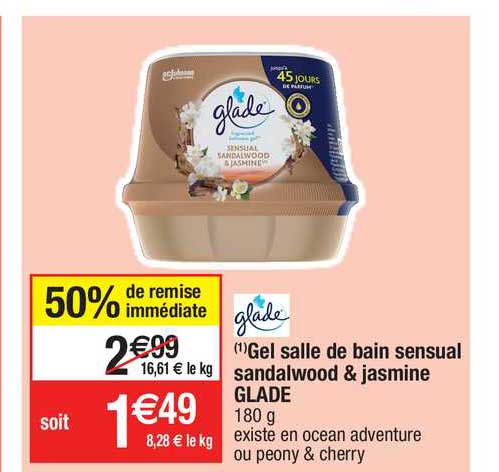 gel salle de bain sensual sandalwood & jasmine glade