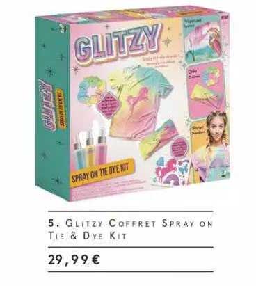 glitzy coffret spray on tie & dye kit