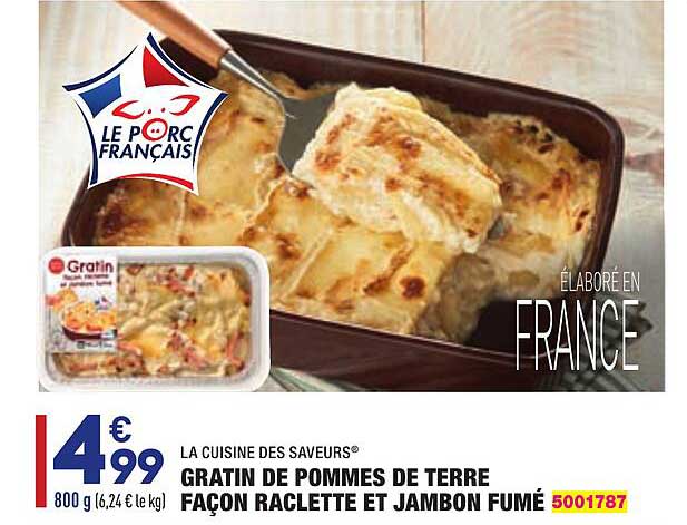 gratin de pommes de terre façon raclette et jambon fumé la cuisine des saveurs®