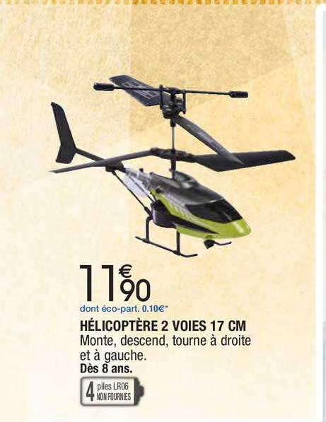 hélicoptère 2 voies 17 cm