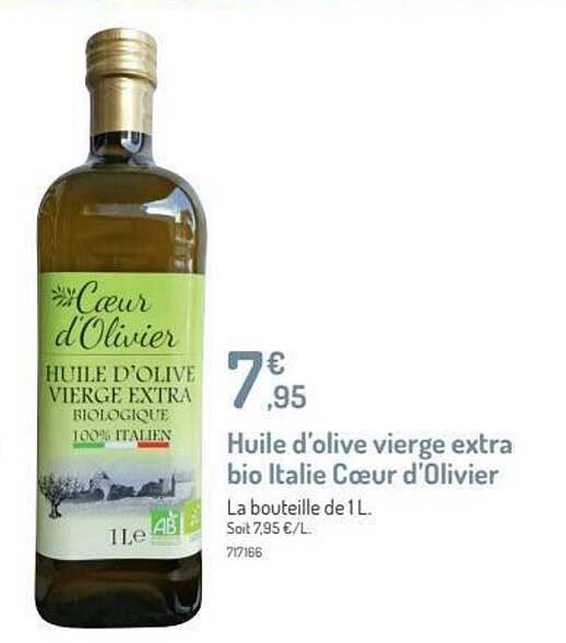 huile d'olive vierge extra bio italie cœur d'olivier