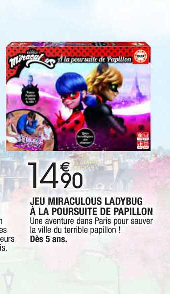 Jeu Miraculous Ladybug à La Poursuite De Papillon