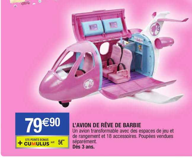 l'avion de rêve de barbie