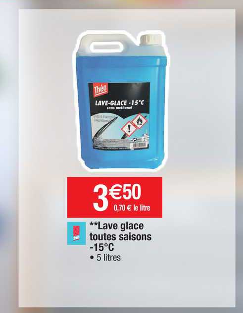 lave glace toutes saisons -15°c