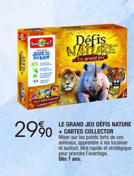 le grand jeu défis nature + cartes collector