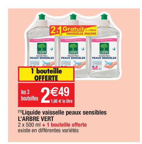 Liquide Vaisselle Peaux Sensibles L'arbre Vert