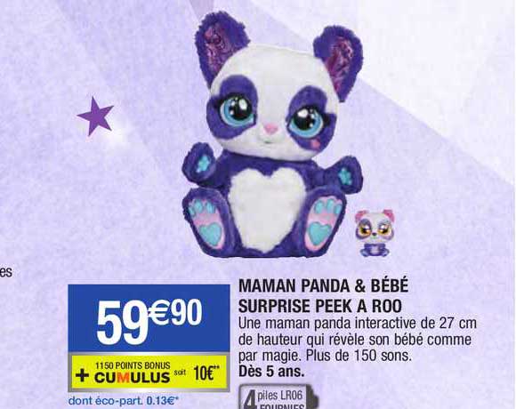 maman panda & bébé surprise peek à roo