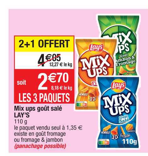 mix ups goût salé lay's
