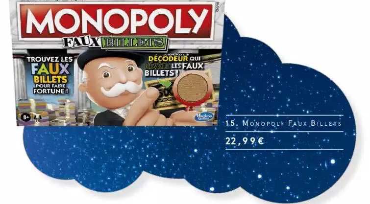 monopoly faux billets hasbro gaming