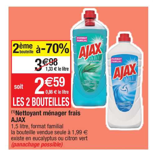 nettoyant ménagers frais ajax