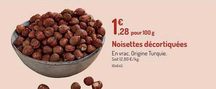 Noisettes Décortiquées