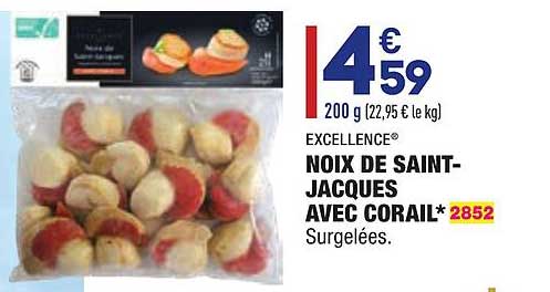 noix de saint-jacques avec corail excellence®