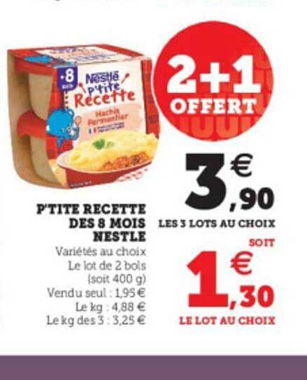 p'tite recette dès 8 mois nestlé