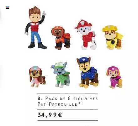 pack de 8 figurines pat' patrouille