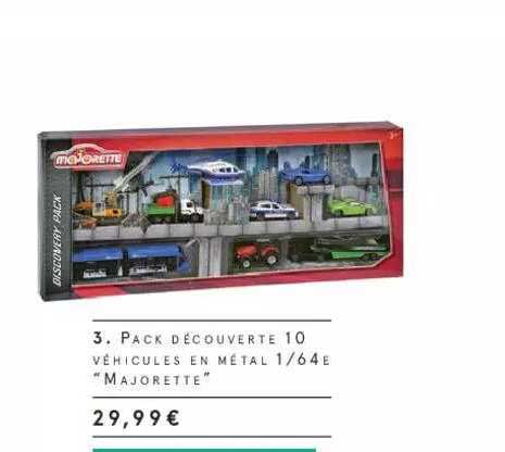 pack découverte 10 véhicules en métal 1-64e "majorette"