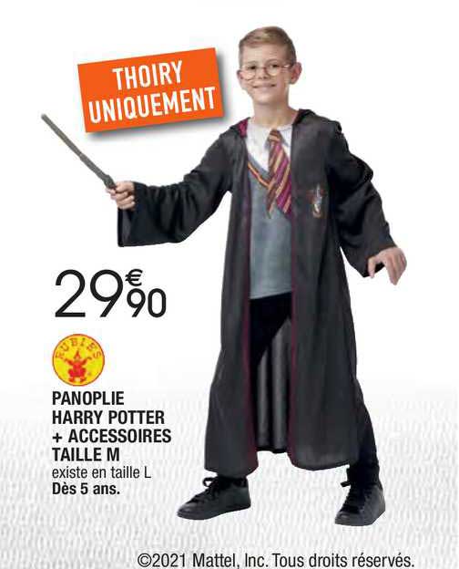 panoplie harry potter + accessoires taille m