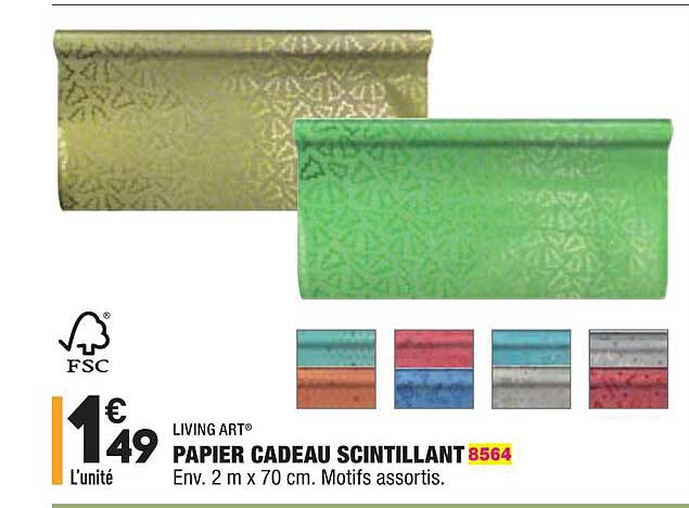 papier cadeau scintillant living art®