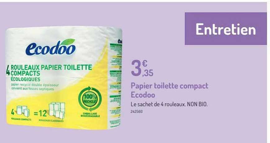Papier Toilette Compact Ecodoo
