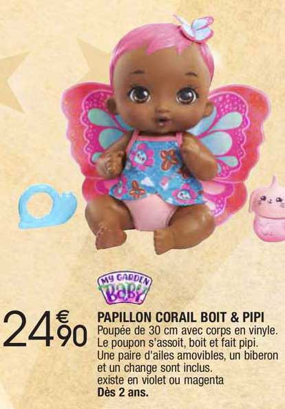 papillon corail boit & pipi