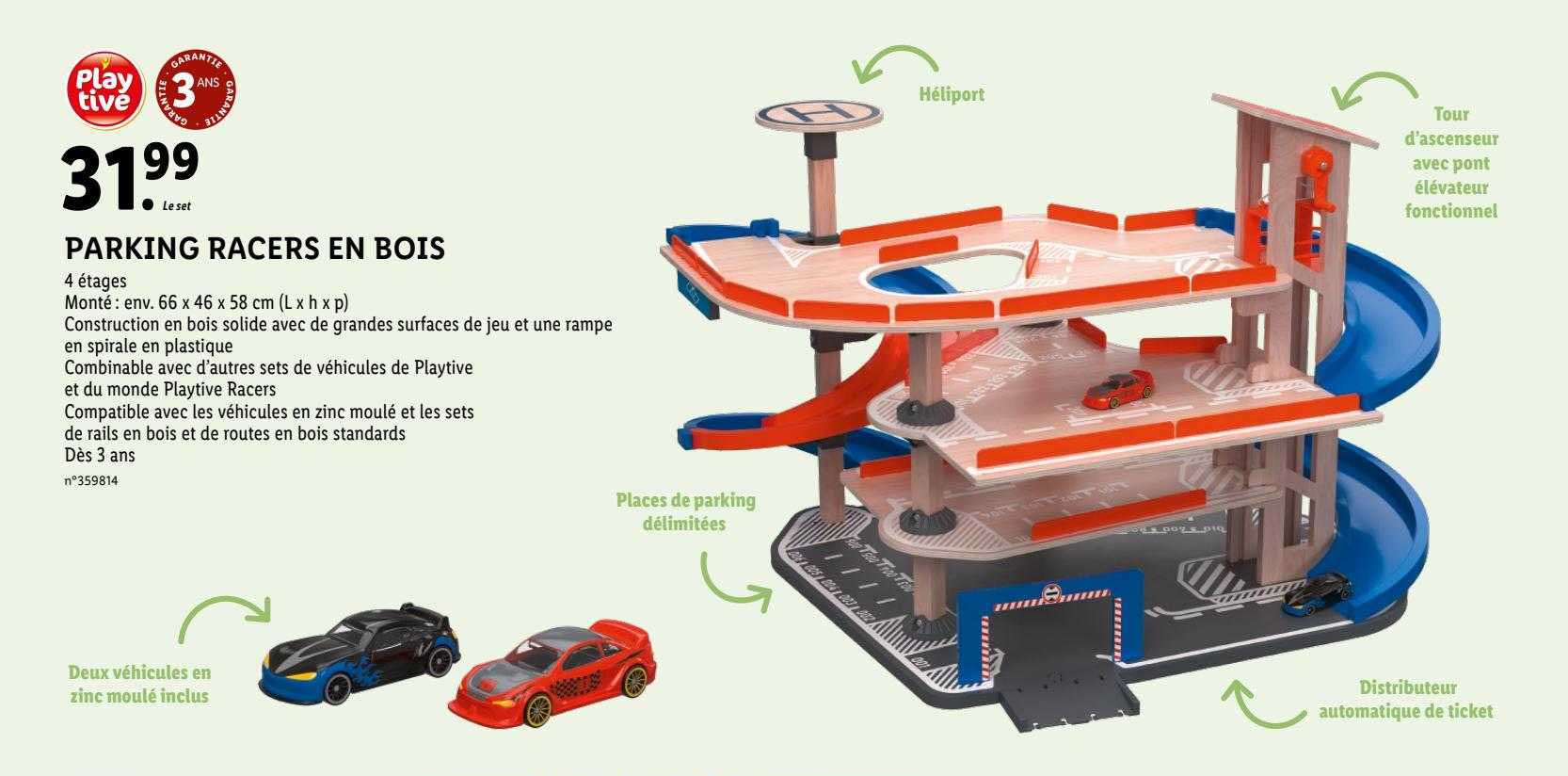 parking racers en bois playtive