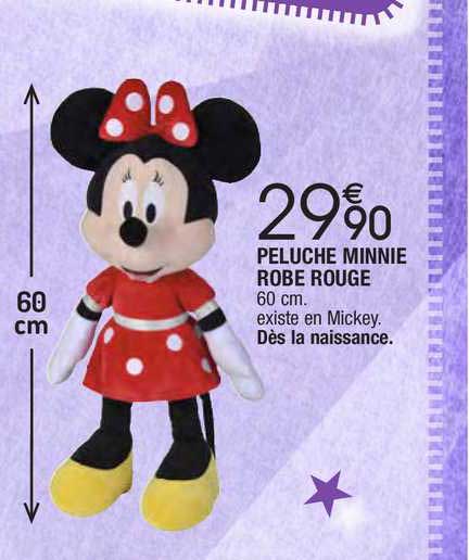 Peluche Minnie Robe Rouge