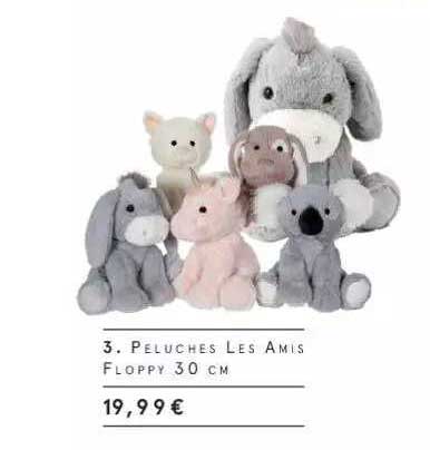 peluches les amis floppy 30 cm