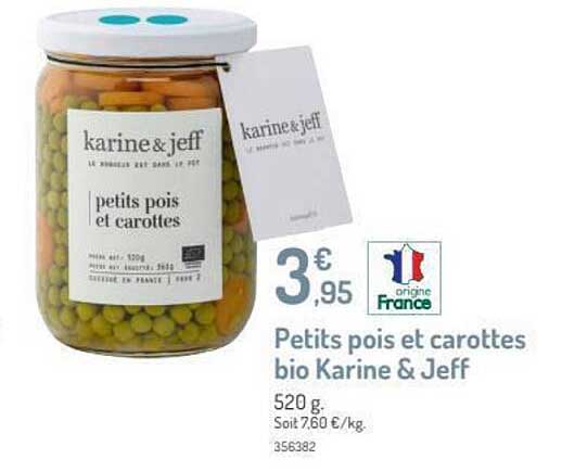 petits pois et carottes bio karine & jeff