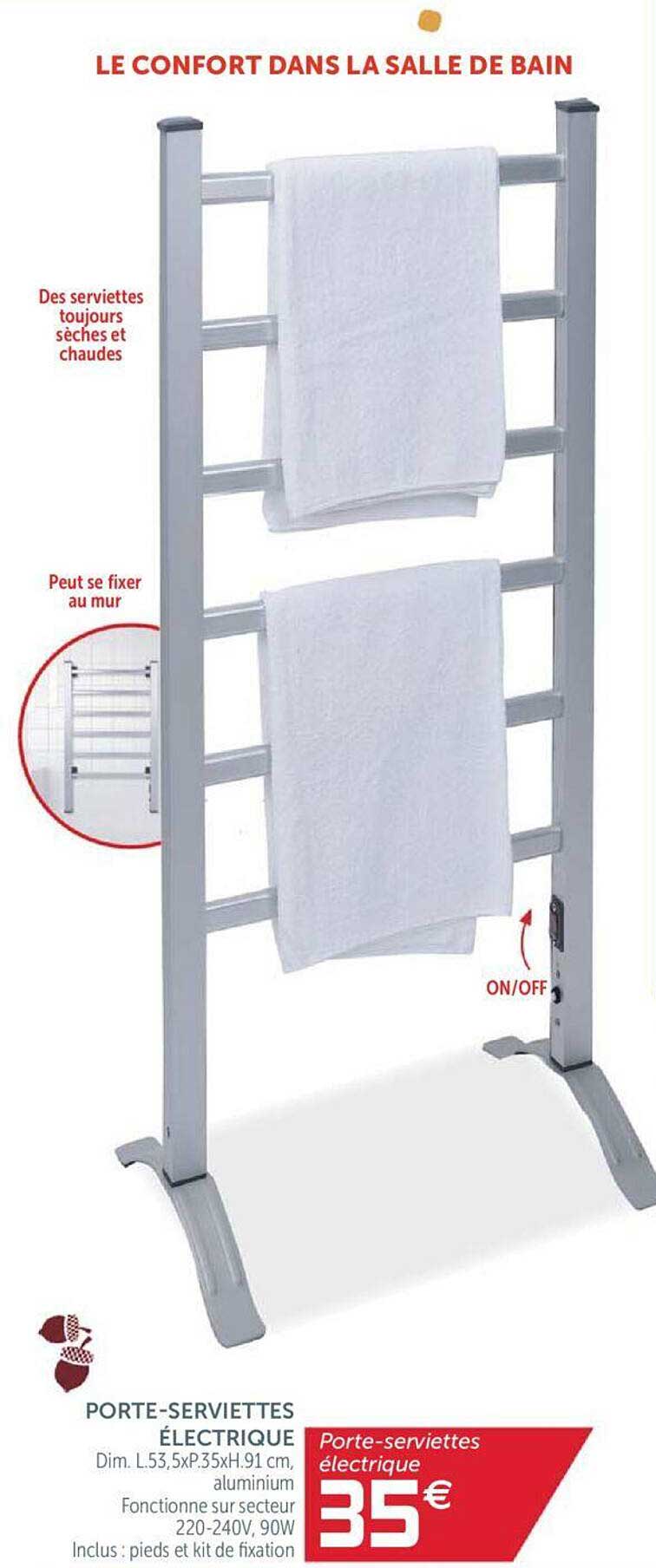 porte-serviettes électrique