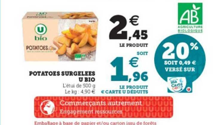 Potatoes Surgelées U Bio