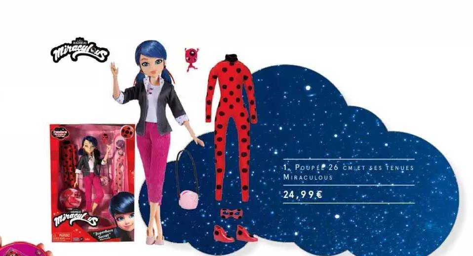 poupée 26 cm et ses tenues miraculous