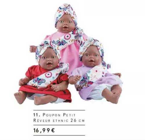 poupon petit reveur ethnic 26 cm
