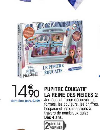 pupitre éducatif la reine des neiges 2