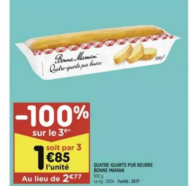 quatre-quarts pur beurre bonne maman