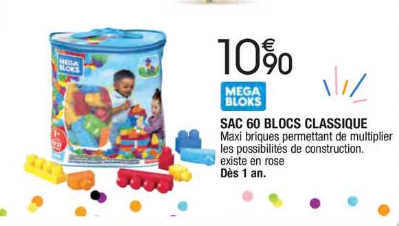 Sac 60 Blocs Classique Méga Bloks
