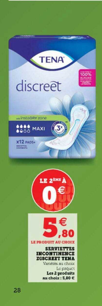 Serviettes Incontinence Discreet Tena