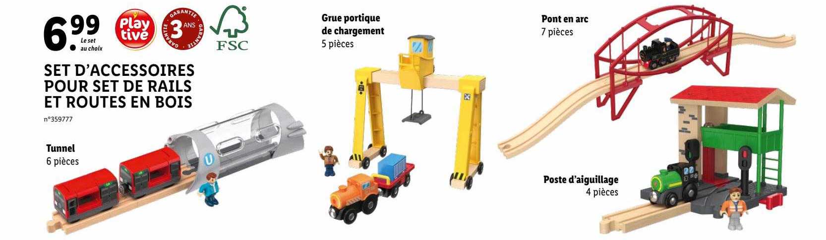 set d'accessoires pour set de rails et routes en bois playtive