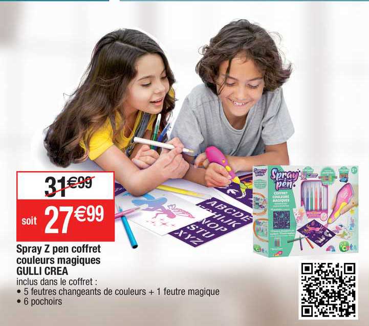 spray z pen coffret couleurs magiques gulli crea