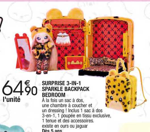 surprise 3-in-1 sparkle backpack bedroom