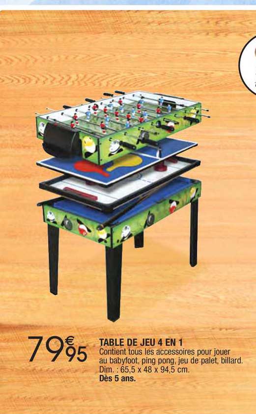 Table De Jeu 4 En 1