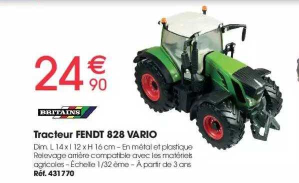 tracteur fendt 828 vario britains