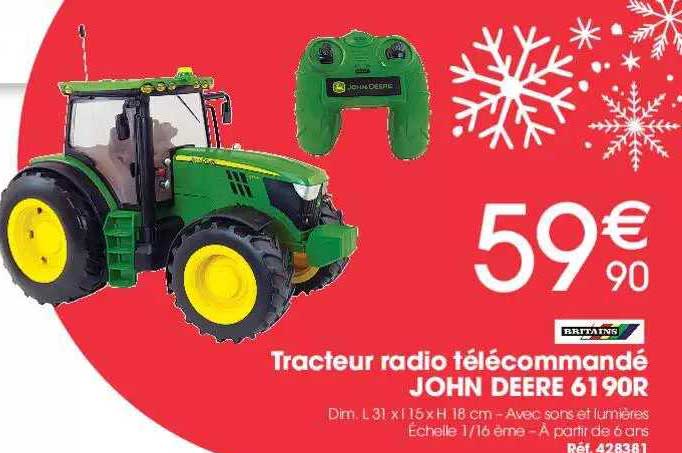 tracteur radio télécommandé john deere 6190or