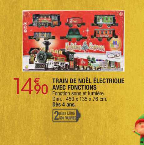 train de noël électrique avec fonctions