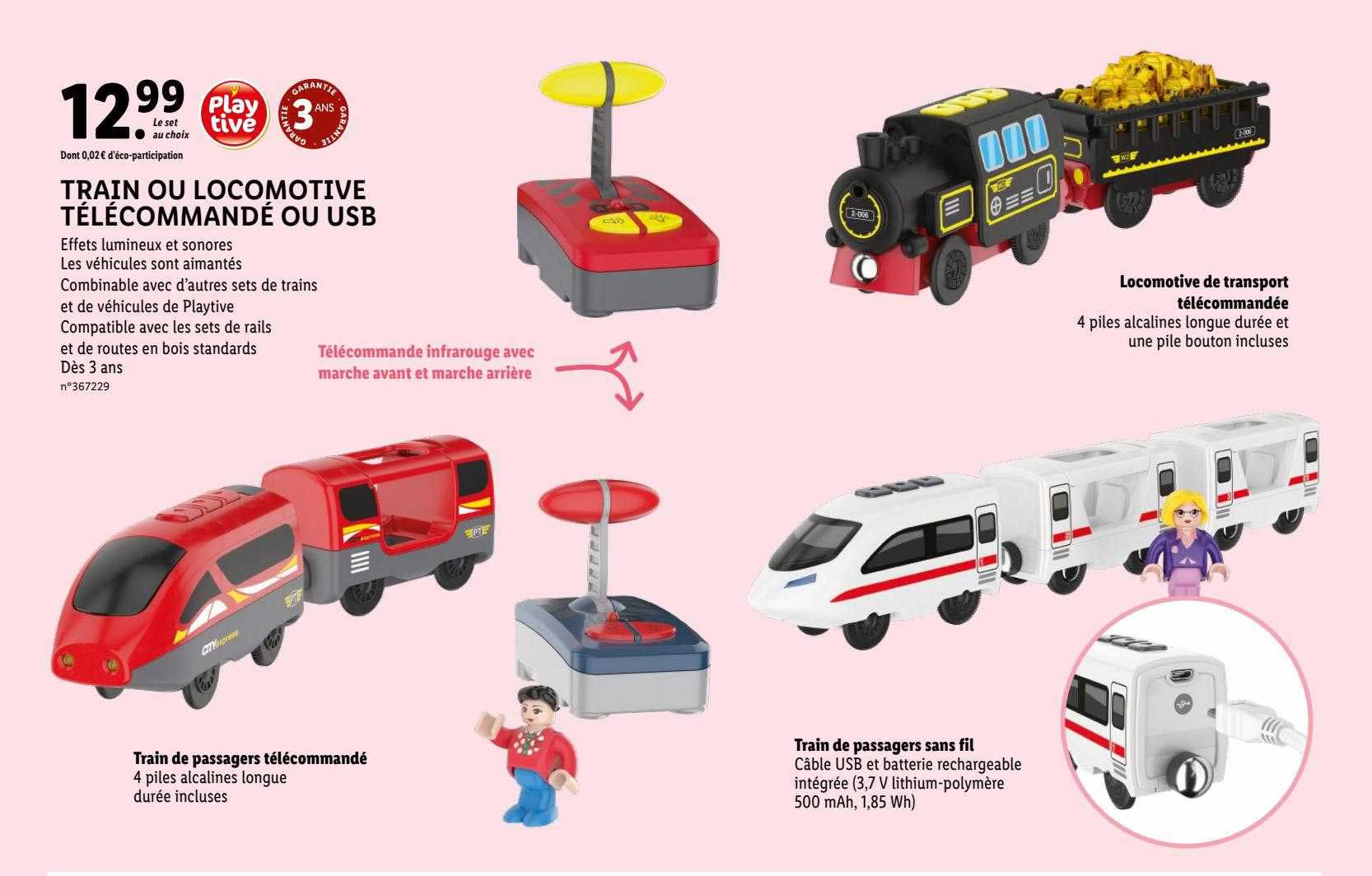 train ou locomotive télécommandé ou usb