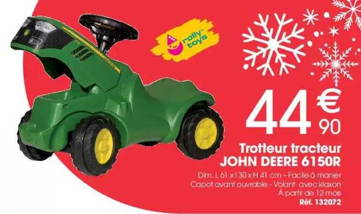 trotteur tracteur john deer 6150r